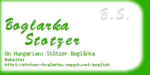 boglarka stotzer business card